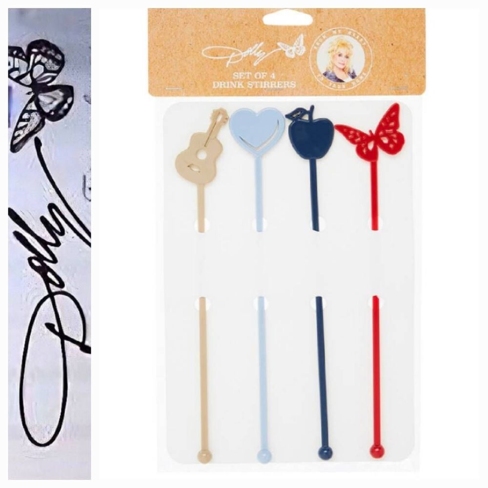 Dolly Parton Set of 4 Drink Stirrers